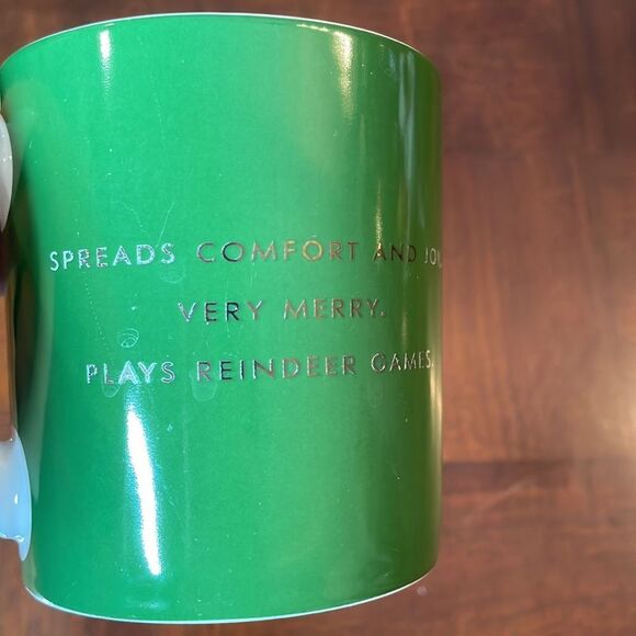 Kate Spade Lenox China "Things We Love" Festive Green Coffee Mug New - Picture 5 of 7